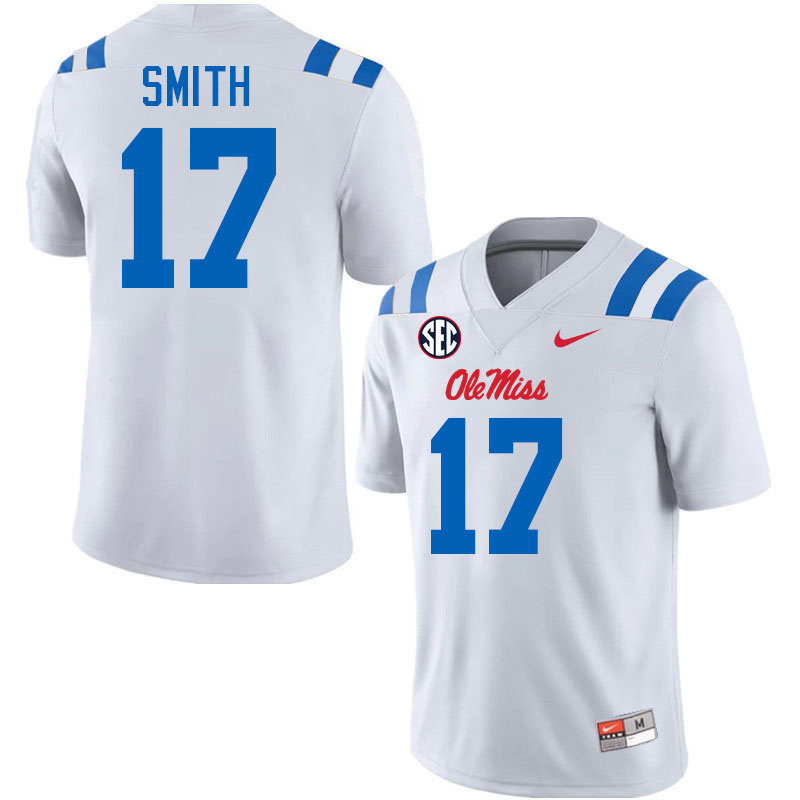 Ole Miss Rebels #17 Maealiuaki Smith College Football Jerseys Stitched-White